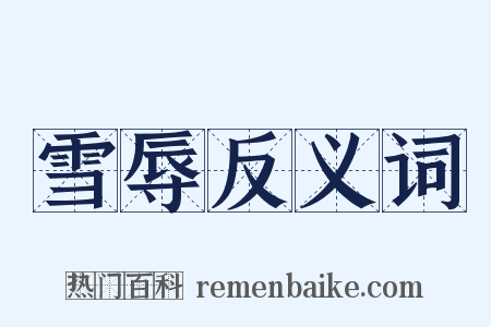 雪辱反义词是什么意思的图片